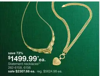 JC Penney Statement necklaces offer