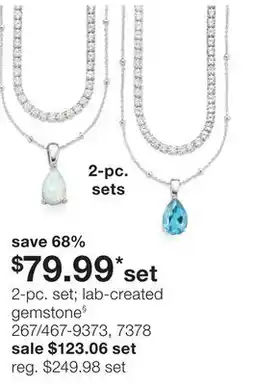 JC Penney 2-pc. set lab-created gemstone§ offer