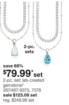JC Penney 2-pc. set lab-created gemstone§ offer