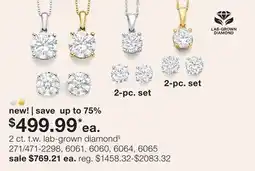 JC Penney 2 ct. t.w. lab-grown diamond§ offer