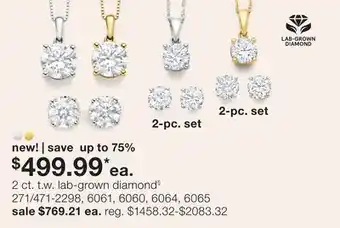 JC Penney 2 ct. t.w. lab-grown diamond§ offer