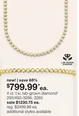 JC Penney 4 ct. t.w. lab-grown diamond§ offer