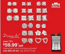 JC Penney DiamonArt cubic zirconia stud sets§ offer