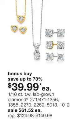JC Penney 1/10 ct. t.w. lab-grown diamond§ offer
