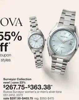 JC Penney Bulova Surveyor women's or men's silver-tone offer