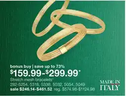 JC Penney Stretch mesh bracelets‡ offer