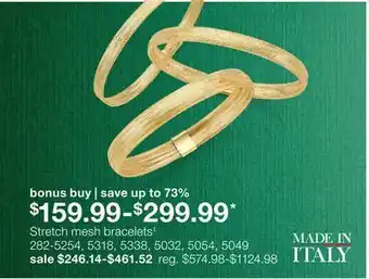 JC Penney Stretch mesh bracelets‡ offer