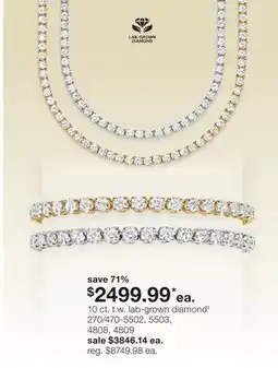 JC Penney 10 ct. t. w. lab-grown diamond offer