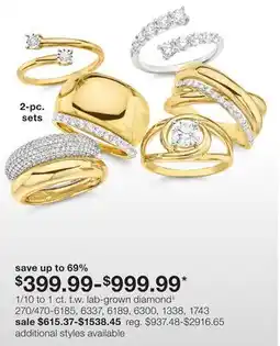 JC Penney 1/10 to 1 ct. t.w. lab-grown diamond‡ offer