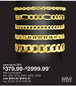 JC Penney Men's bracelets‡ offer