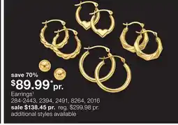 JC Penney Earrings‡89.99 pr offer