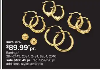JC Penney Earrings‡89.99 pr offer