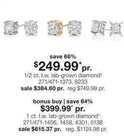 JC Penney 1/2 ct. t.w. lab-grown diamond‡ offer