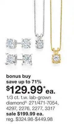 JC Penney 1/3 ct. t.w. lab-grown diamond§ offer