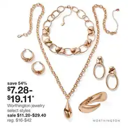 JC Penney Worthington jewelry select styles offer
