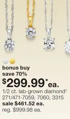 JC Penney 1/2 ct. lab-grown diamond‡ offer