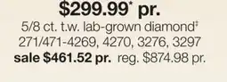 JC Penney 5/8 ct. t.w. lab-grown diamond‡ offer
