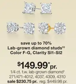 JC Penney 1/4 ct. t.w. lab-grown diamond‡ offer