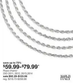 JC Penney Rope chains offer