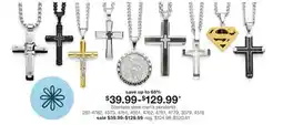 JC Penney Stainless steel men's pendants offer