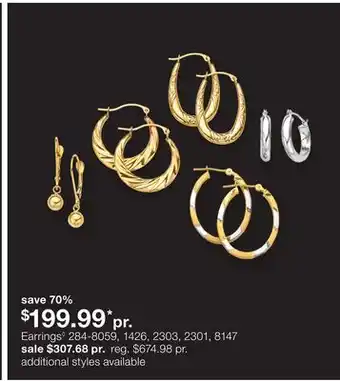 JC Penney Earrings◊188.99 pr offer