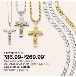 JC Penney Men's pendants & chains offer