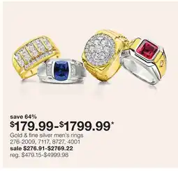 JC Penney Gold & fine silver men's rings offer