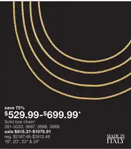 JC Penney Solid box chain◊ offer