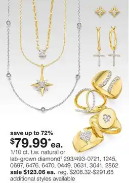 JC Penney 1/10 ct. t.w. natural or lab-grown diamond§ offer