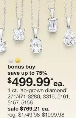 JC Penney 1 ct. lab-grown diamond‡ offer