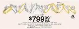 JC Penney 1 to 1-1/2 ct. t.w. lab-grown diamond‡◊ Color H-I, Clarity SI1-I1 offer
