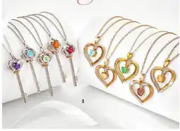 Boscov's Birthstone Key or Heart Pendants offer