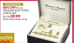 Boscov's GENUINE BLUE TOPAZ 4-PIECE SET offer