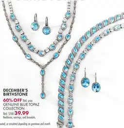 Boscov's GENUINE BLUE TOPAZ COLLECTION offer