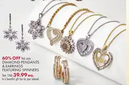Boscov's DIAMOND PENDANTS & EARRINGS FEATURING SPINNERS offer