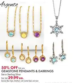 Boscov's GEMSTONE PENDANTS & EARRINGS offer