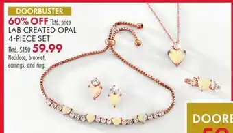 Boscov's LAB CREATED OPAL 4-PIECE SET offer