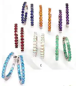 Boscov's Birthstone Inside Out Hoop Earrings offer