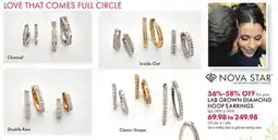 Boscov's LAB GROWN DIAMOND HOOP EARRINGS offer