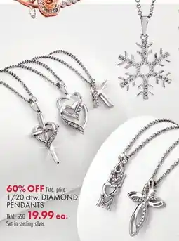 Boscov's 1/20 cttw. DIAMOND PENDANTS offer