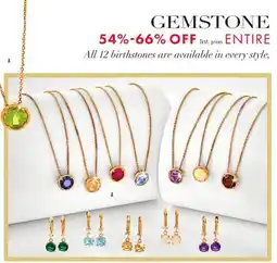 Boscov's Birthstone Bezel Set Pendant or Birthstone Drop Earrings offer