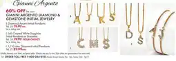 Boscov's GIANNI ARGENTO DIAMOND & GEMSTONE INITIAL JEWELRY offer
