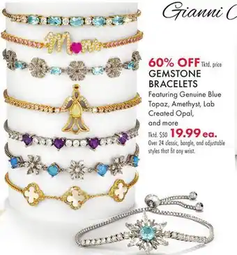 Boscov's GEMSTONE BRACELETS offer