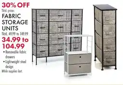Boscov's FABRIC STORAGE UNITS offer