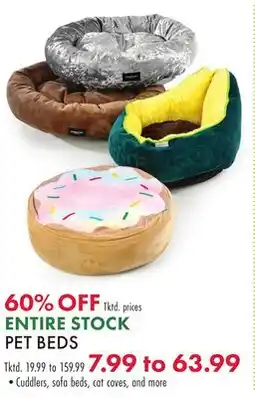 Boscov's ENTIRE STOCK PET BEDS offer