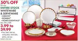 Boscov's ENTIRE STOCK WHITEWARE & SERVEWARE offer