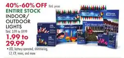 Boscov's ENTIRE STOCK INDOOR/OUTDOOR LIGHTS offer