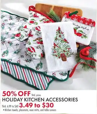 Boscov's HOLIDAY KITCHEN ACCESSORIES offer