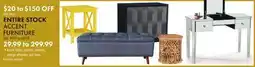 Boscov's ENTIRE STOCK ACCENT FURNITURE offer