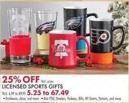 Boscov's LICENSED SPORTS GIFTS offer